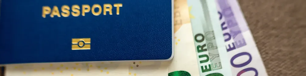 American Passport with Euros inside